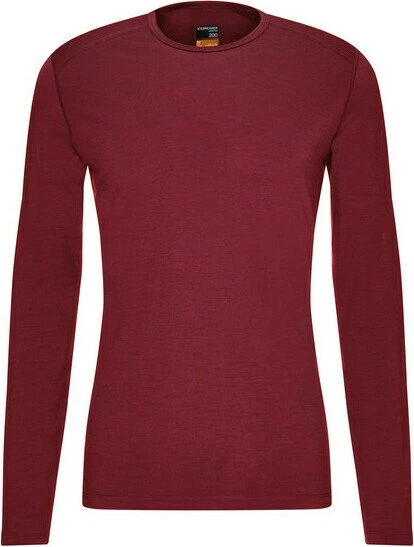 Icebreaker Merino 200 Oasis Crewe Funktionsshirt langarm cabernet (Herren)