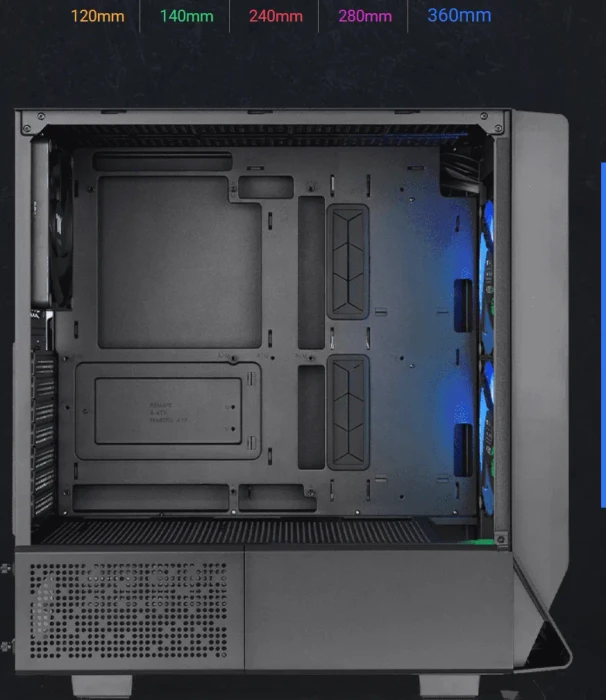 Thermaltake Ceres 330 TG ARGB Black, schwarz, Glasfenster