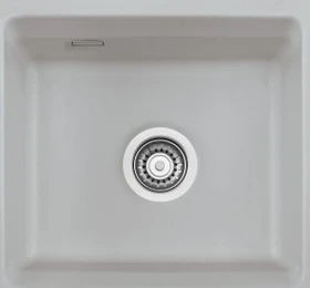 systemceram Kara 42 U/g Unterbau Becken mittig mit Ablauffernbedienung titan