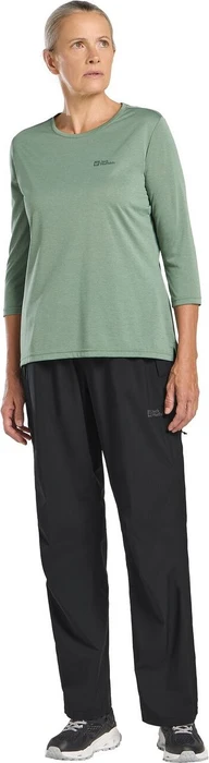 Jack Wolfskin Crosstrail Funktionsshirt 3/4 eucalyptus (Damen)