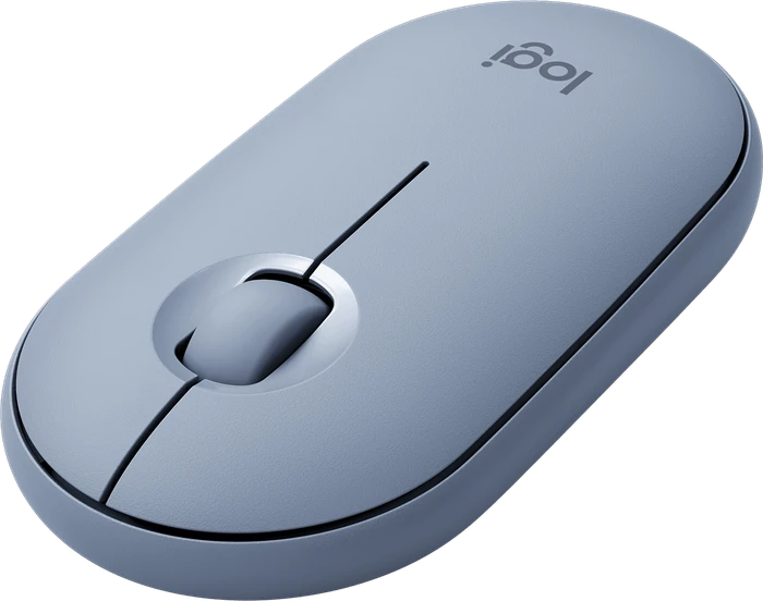 Logitech M350 Pebble Wireless Mouse Blue Grey, USB/Bluetooth