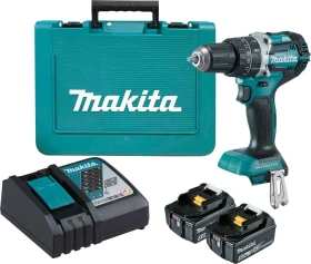 Makita DHP484RTE Akku-Schlagbohrschrauber inkl. Koffer + 2 Akkus 5.0Ah