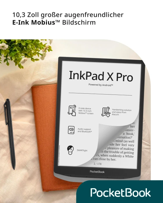 PocketBook InkPad X Pro, Mist Grey, 32GB Flash