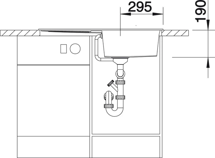 Blanco Metra 5 S Becken reversibel mit Ablauffernbedienung anthrazit