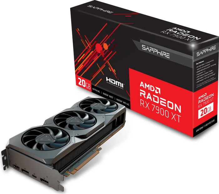 Sapphire Radeon RX 7900 XT, 20GB GDDR6, HDMI, USB-C, 2x DP, lite retail