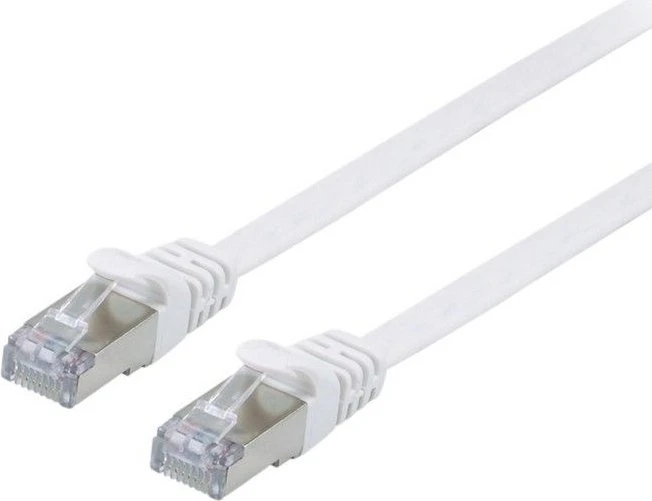 Equip FLAT Flach-Patchkabel, Cat6a, U/FTP, RJ-45/RJ-45, 5m, weiß