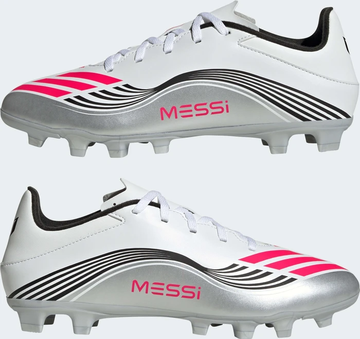 adidas F50 Messi Club FG/MG cloud white/lucid red/silver metallic (Herren)