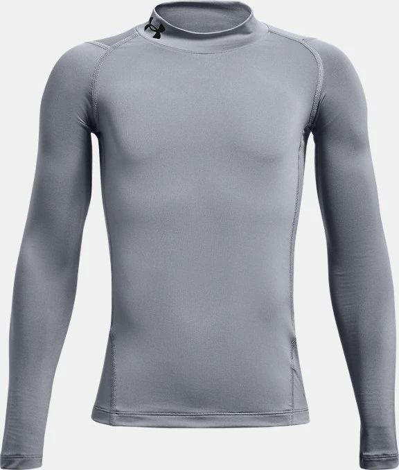 Under Armour HeatGear Armour Mock Funktionsshirt langarm steel/black (Junior)
