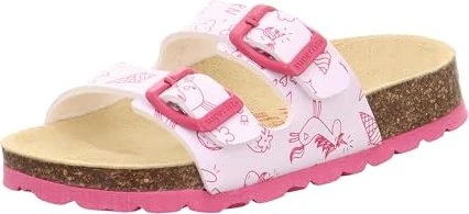 Superfit Fussbettpantoffel weiß/pink (Junior)