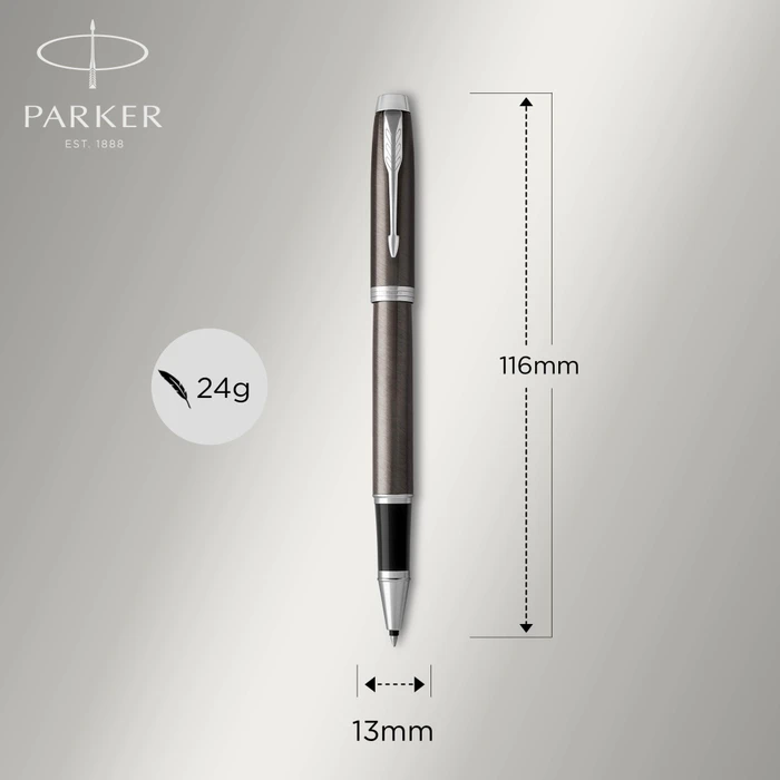 Parker IM Tintenroller (Mine) dark espresso/chrome trim, Geschenkbox