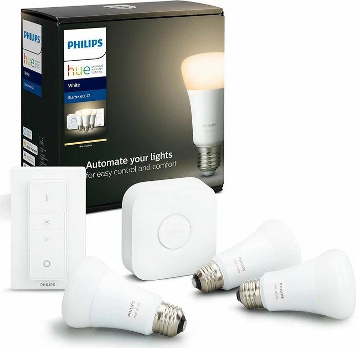 Philips Hue White E27 9W Starter-Kit