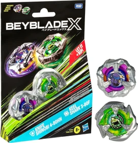 Hasbro Beyblade X Knife Shinobi 4-80HN und Keel Shark 3-80F Kreisel Dual Pack