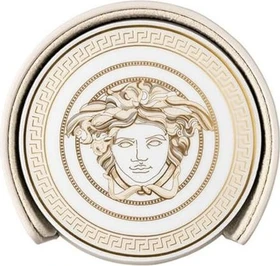 Rosenthal Versace Medusa Gala Untersetzer-Set inkl. Lederbox, 4-tlg.