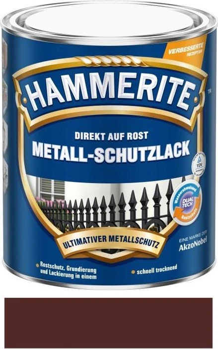 Hammerite Metallschutz-Lack außen glänzend braun, 2.5l