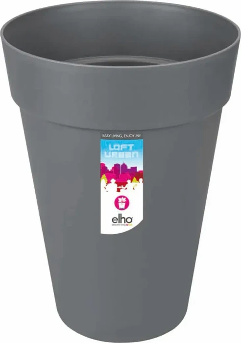 Elho Loft Urban Rund hoch 35 Blumentopf 34cm