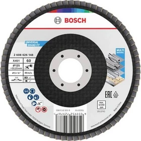 Bosch Professional X451 Fächerschleifscheibe T29 K60, 115x22.23mm, 1 Stück