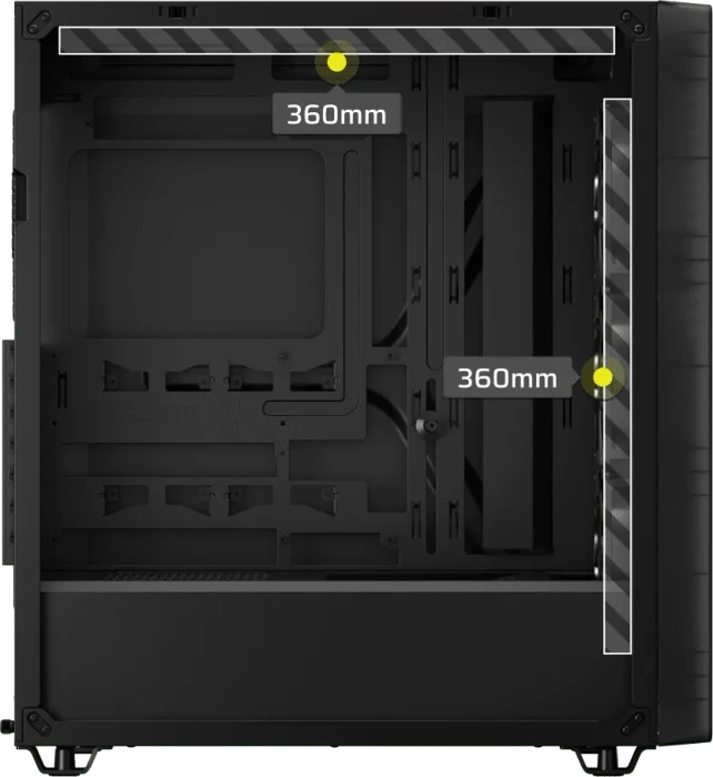 Corsair 3200D RS ARGB Smoke, grau, Glasfenster