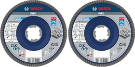 Bosch Professional X-LOCK X571 Best for Metal Fächerschleifscheibe gerade K80, 125x22.23mm, 1 Stück