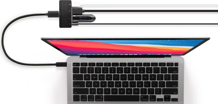 Twelve South StayGo mini schwarz, USB-C Hub, USB-C 2.0 [Buchse]