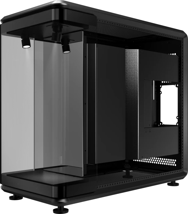 Cooler Master MasterFrame 360 Panorama, schwarz, Glasfenster