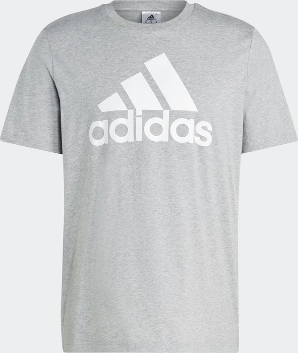 adidas Essentials Single Jersey Big Logo T-Shirt kurzarm medium grey heather (Herren)