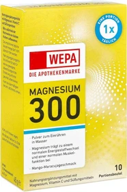 Wepa Magnesium 300 Mango-Maracuja Pulver Beutel, 45g (10x 4.5g)