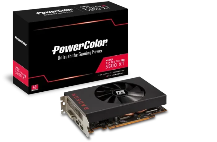 PowerColor Radeon RX 5500 XT, 4GB GDDR6, DVI, HDMI, DP