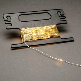 Konstsmide Tropfen-Lichterkette silber LED 300x bernstein
