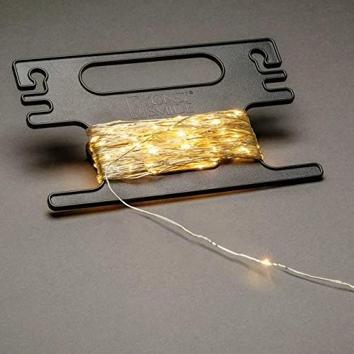 Konstsmide Tropfen-Lichterkette silber LED 300x bernstein