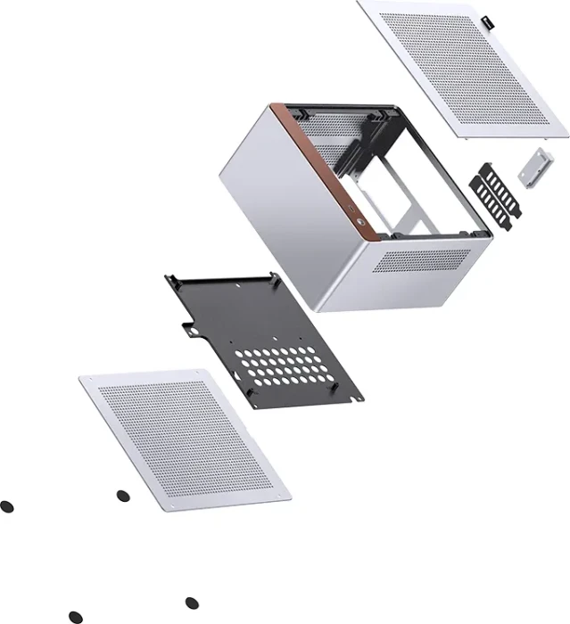 Jonsbo NV10, silber, Mini-ITX