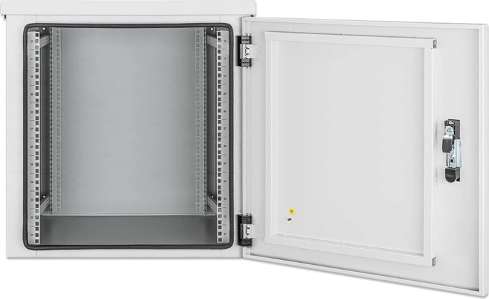 Intellinet Industrial 19" Wandgehäuse Wandverteiler 12HE, Stahltür, IP55, RAL 7035, 600mm tief