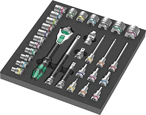 Wera 9722 8000 C Zyklop Bitset/Steckschlüsselsatz, 31-tlg.
