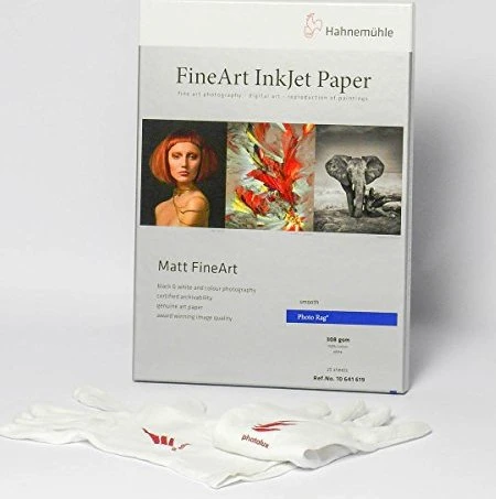 Hahnemühle Digital Matt FineArt Photo Rag Fotopapier matt weiß, A4, 308g/m², 25 Blatt