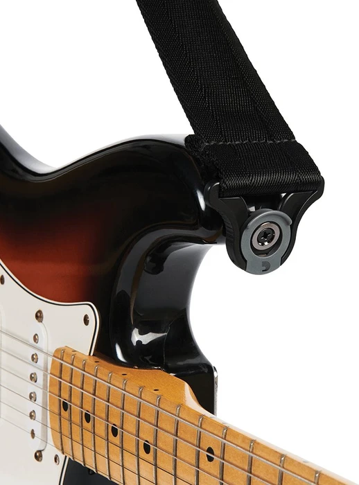 D'Addario Auto Lock Nylon Guitar Strap Black