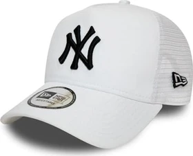 New Era 9FORTY New York Yankees A-Frame Trucker Kappe weiß
