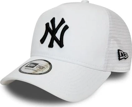 New Era 9FORTY New York Yankees A-Frame Trucker Kappe weiß