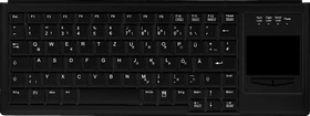 Contour Design Active Key kompakte Tastatur mit Touchpad, schwarz, USB, ND (AK-4400-GU-B/NOR)