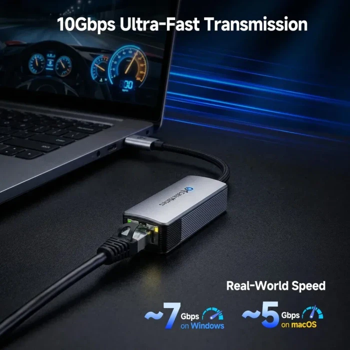 Cable Matters 10G LAN-Adapter, RJ-45, USB-C 3.2 [Stecker]