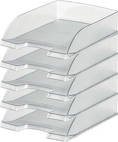 Leitz Plus Briefablage Standard, transparent/transparent, 5er-Pack