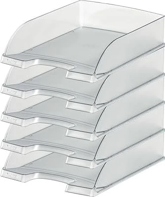 Leitz Plus Briefablage Standard, transparent/transparent, 5er-Pack