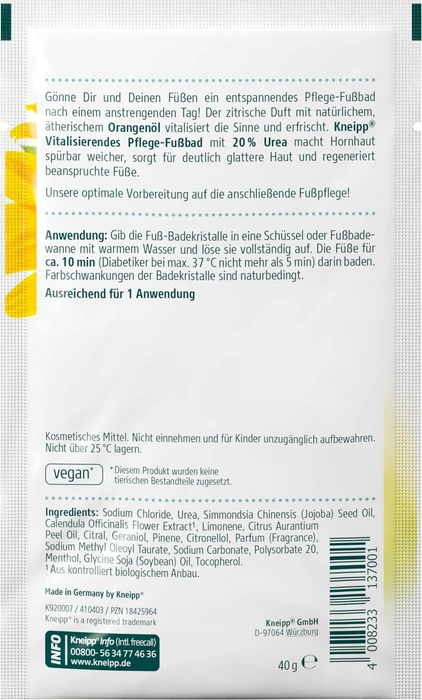 Kneipp Calendula-Orangenöl Fußbadekristalle