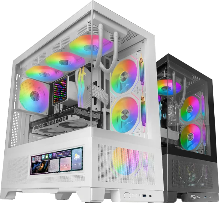 Mars Gaming MC-LCDX White, Glasfenster