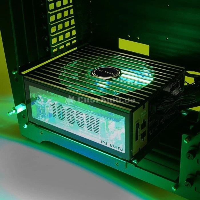 In Win H-Frame 2.0 NVIDIA Edition schwarz/grün, Glasfenster, 1065W ATX, E-ATX