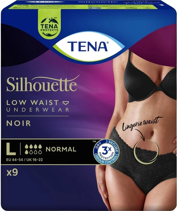 Tena Silhouette Noir Pants Plus Schutzhose Größe L, 9 Stück