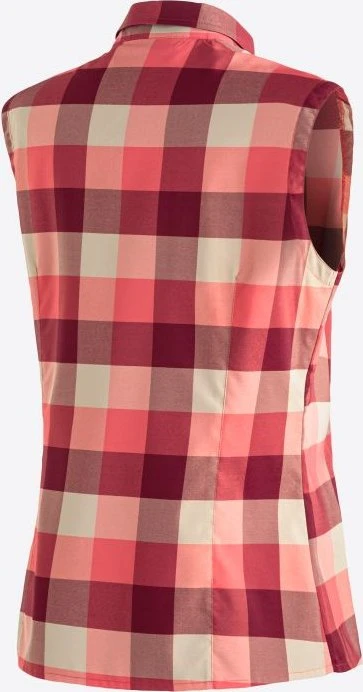 Maier Sports Sana Hemd ärmellos red check (Damen)