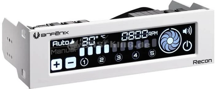 BitFenix Recon weiß, 5.25" Lüftersteuerung 5-Kanal