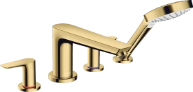 Hansgrohe Talis E 4-Loch Wannenrandmischer mit Außenelement polished goldoptik