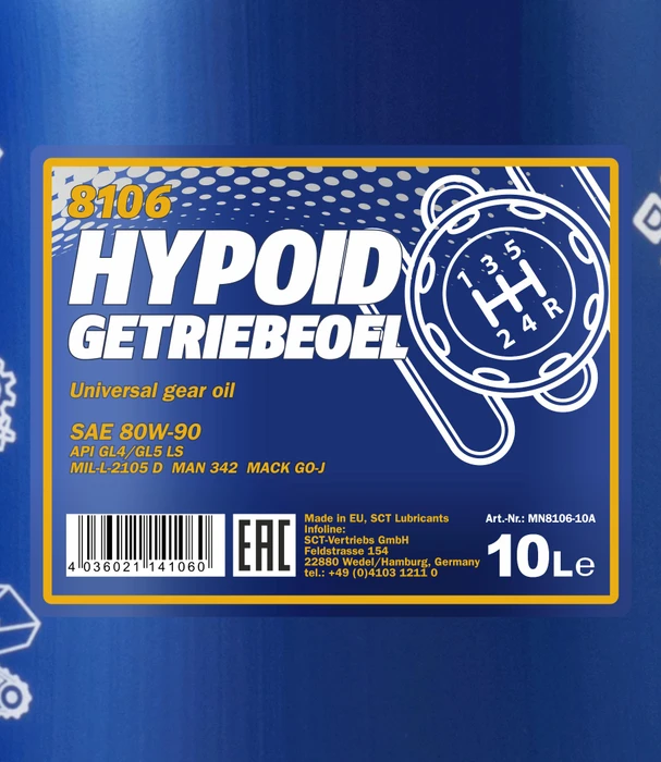 Mannol Hypoid Getriebeöl 80W-90 10l