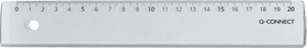 Q-Connect Lineal 20cm, transparent