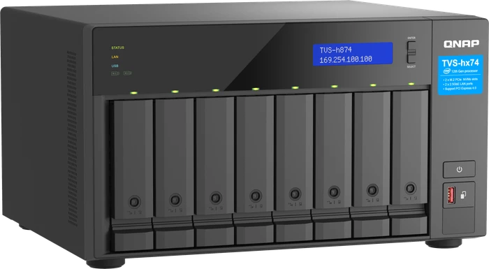 QNAP QuTS hero TVS-h874X-i9-64G 64TB, 64GB RAM, 2x RJ-45 10GBase-T, 2x RJ-45 2.5GBase-T